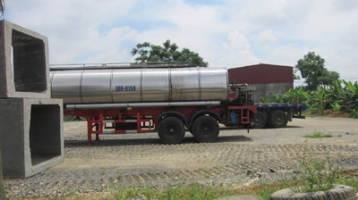 production line of concrete blocks